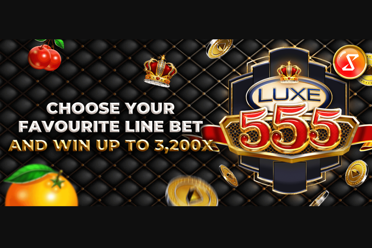 Luxe 555, retro meets modern in a 3x3 reel, 5-line augmented betting experience online slot game