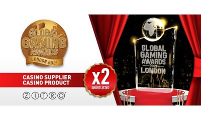 Zitro Shortlisted for the Global Gaming Awards London 2021