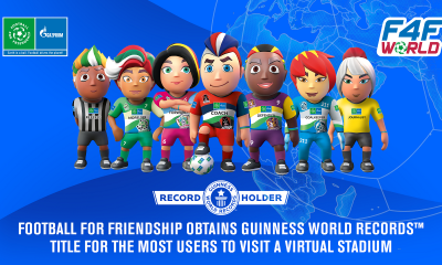 Football for Friendship achieves new GUINNESS WORLD RECORDSTM title for the most visitors at a virtual stadium