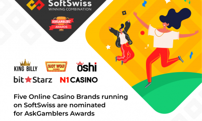 Five SoftSwiss online casino brands in finals for AskGamblers Awards 2021