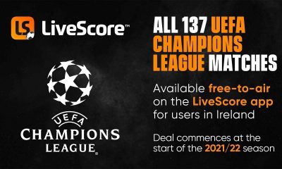 LiveScore to stream every Champions League game to app users in Ireland for FREE