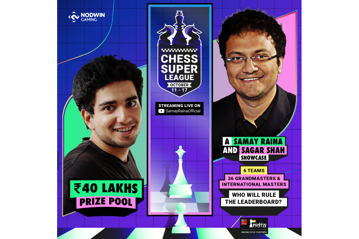 NODWIN GAMING PARTNERS WITH SAMAY RAINA AND CHESSBASE INDIA TO LAUNCH AN EXCITING ONLINE CHESS LEAGUE