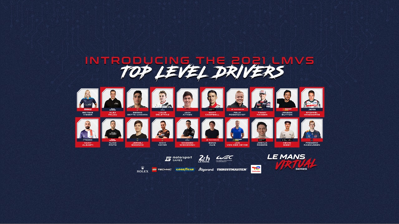 Le Mans Virtual Series - Joint Venture Between Motorsport Games and Automobile Club de l'Ouest - Reveals Full Driver Entry List for the 2021-22 Season