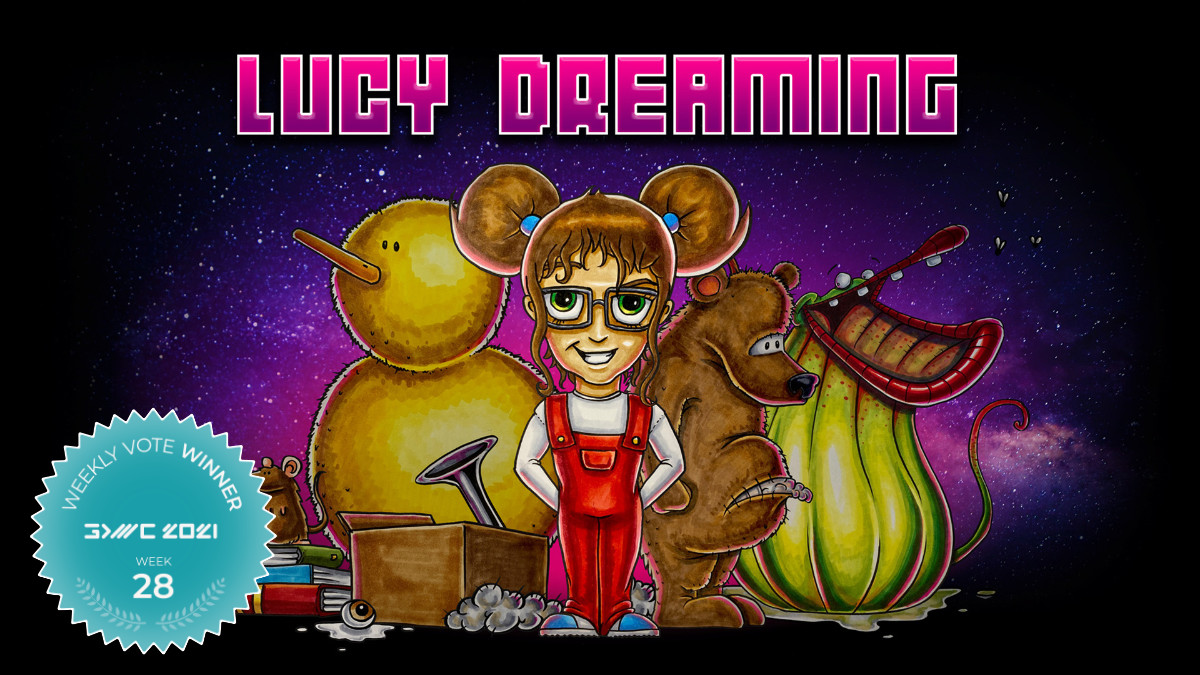 Point & Click Adventure Lucy Dreaming to Victory in Fan Favorite Vote 28 at GDWC 2021!