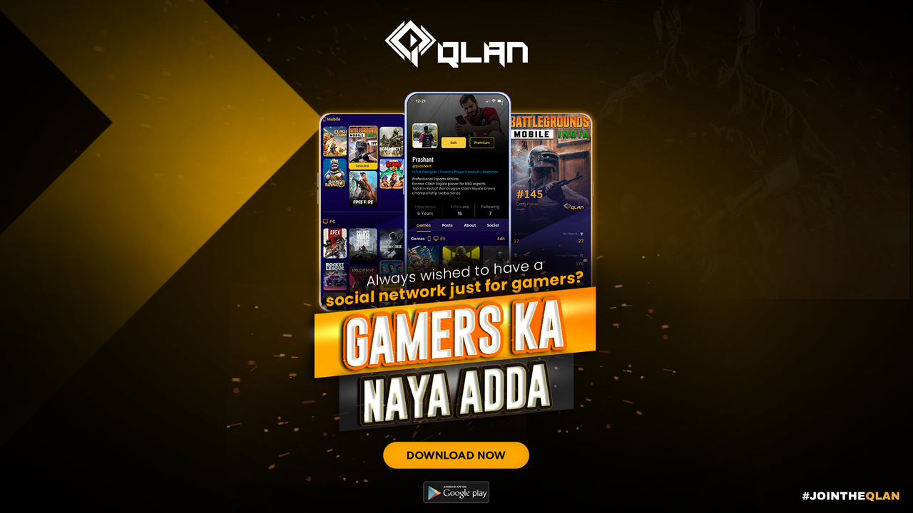 Qlan: The Gamers’ exclusive Social Network platform launched with 50,000 pre-registrations on the Google Play Store