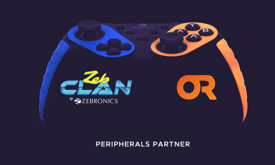 OR Esports Announces Zebronics as Official Peripherals Partner to take gaming to the next level