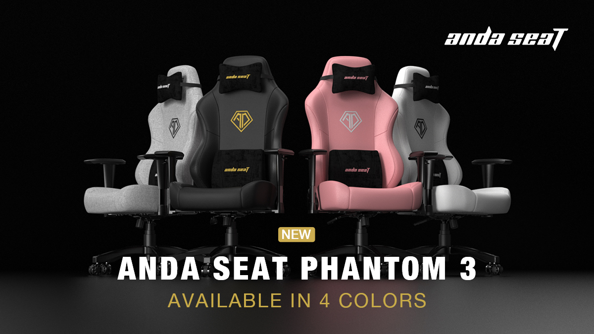 AndaSeat launches the Phantom 3 Gaming Chair with reactive rocking function and up to 160° recline