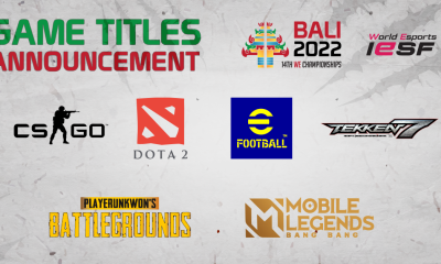 IESF Reveals Six Game Titles for 2022 World Esports Championships
