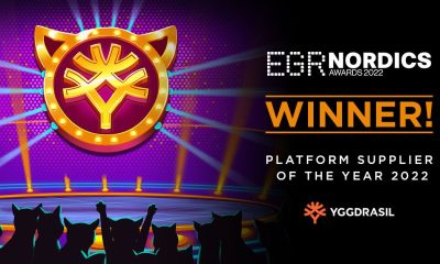 Yggdrasil named Casino Platform Provider of the Year at 2022 EGR Nordics Awards