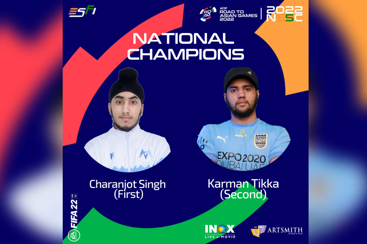 Charanjot Singh and Mayank Prajapati to represent India in FIFA Branded Soccer Games and Street Fighter V at 2022 Asian Games