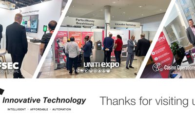 Innovative Technology promote latest cash handling and biometric solutions during a busy week of exhibitions