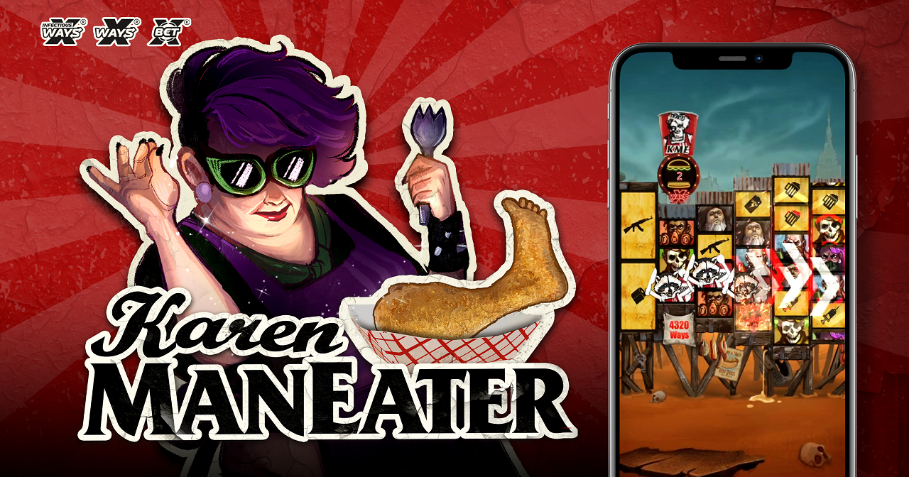 Fire up the grill! Karen’s up to no good in Nolimit’s next release: Karen Maneater