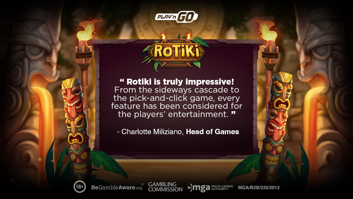 Rotiki joins Play’n GO’s portfolio as the latest tiki-inspired title in their roster