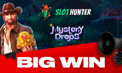 A Slot Hunter player wins a Mega Prize on Mystery Drops