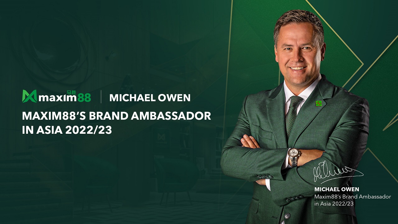 Maxim88 strikes gold with legendary footballer Michael Owen as its brand ambassador in Asia
