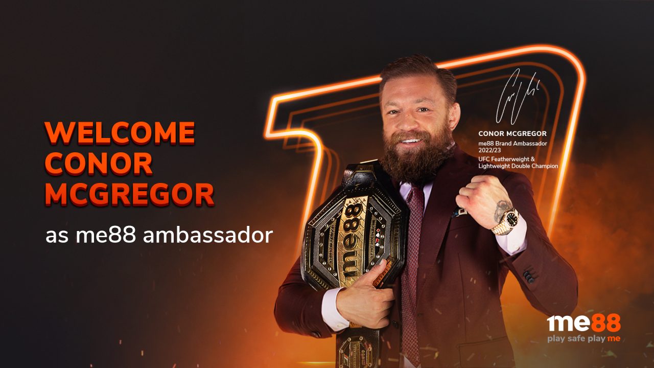 me88 signs a compelling brand ambassador agreement with MMA's biggest star, Conor McGregor