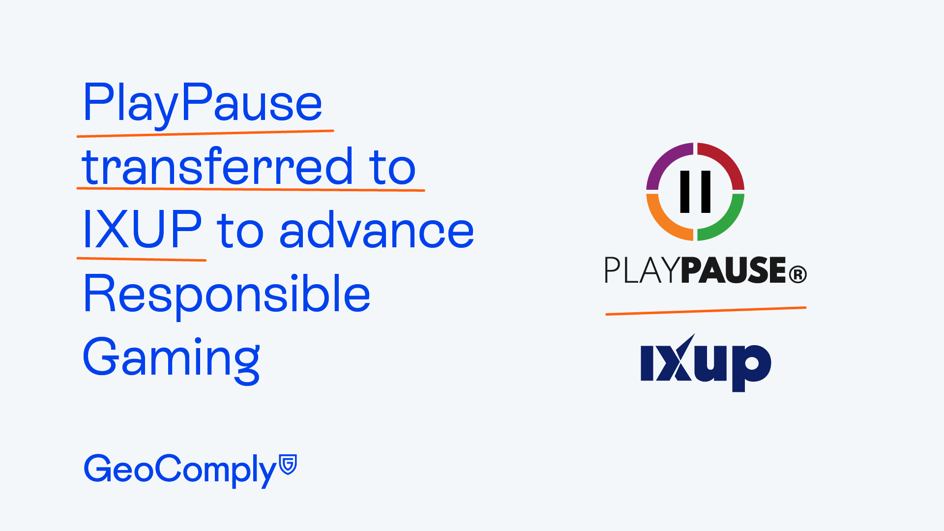 PlayPause Transferred by Conscious Gaming to IXUP