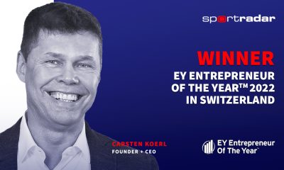 CARSTEN KOERL, CEO & FOUNDER OF SPORTRADAR, NAMED EY ENTREPRENEUR OF THE YEAR