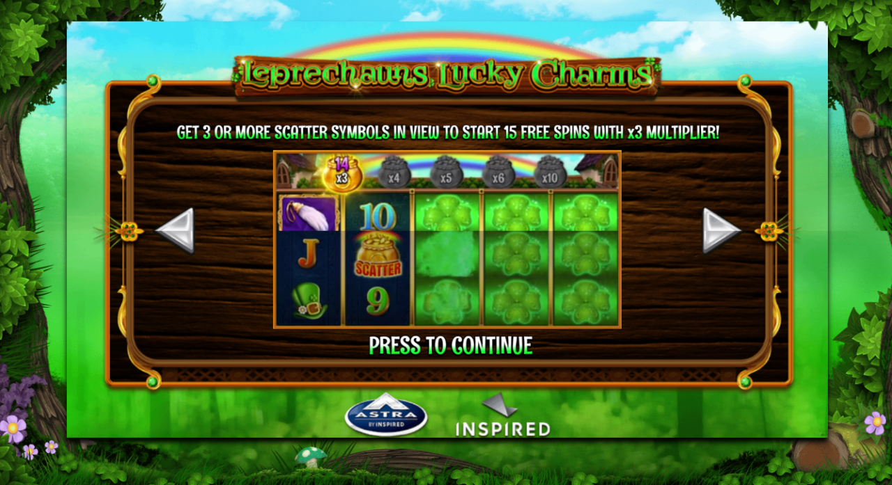 INSPIRED LAUNCHES LEPRECHAUNS LUCKY CHARMS, AN IRISH-THEMED ONLINE AND MOBILE SLOT GAME