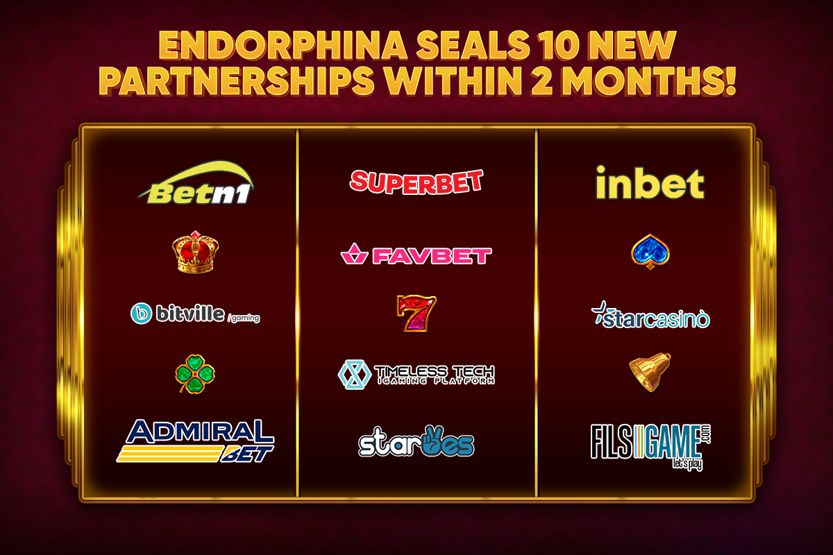 Endorphina seals 10 new partnerships within 2 months!