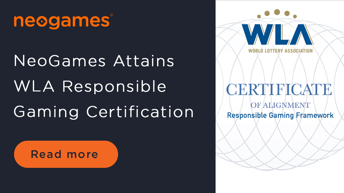 NeoGames Obtains WLA Responsible Gaming Certification