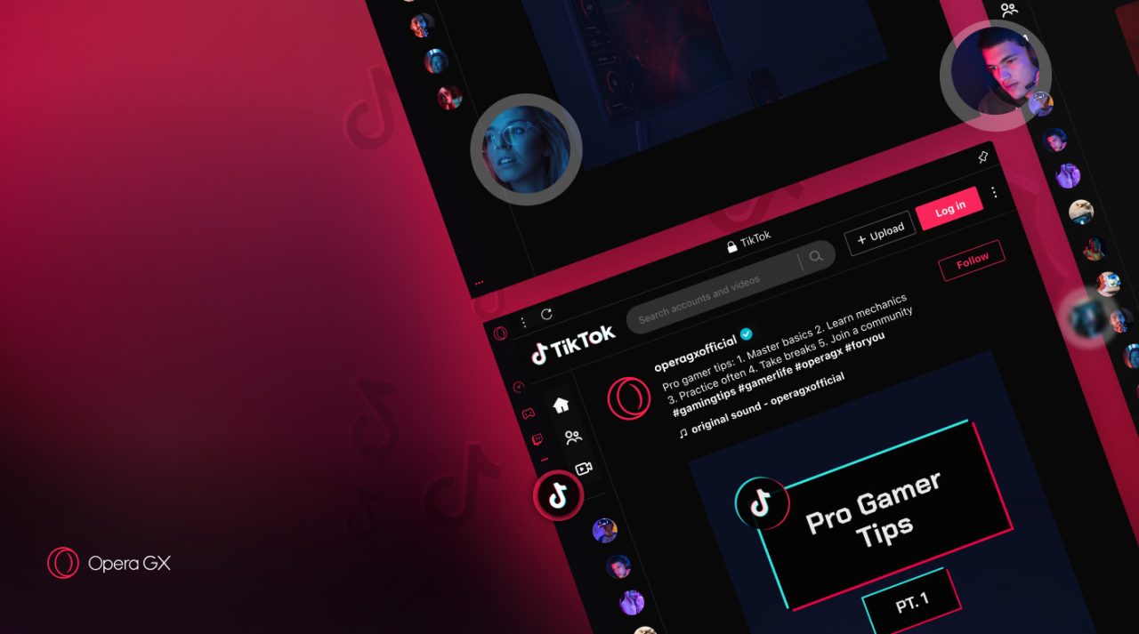 Opera GX adds TikTok to the browser sidebar, making content discovery even easier