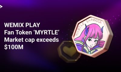 WEMIX PLAY's First Fan Token MYRTLE exceeds 100m USD in market cap