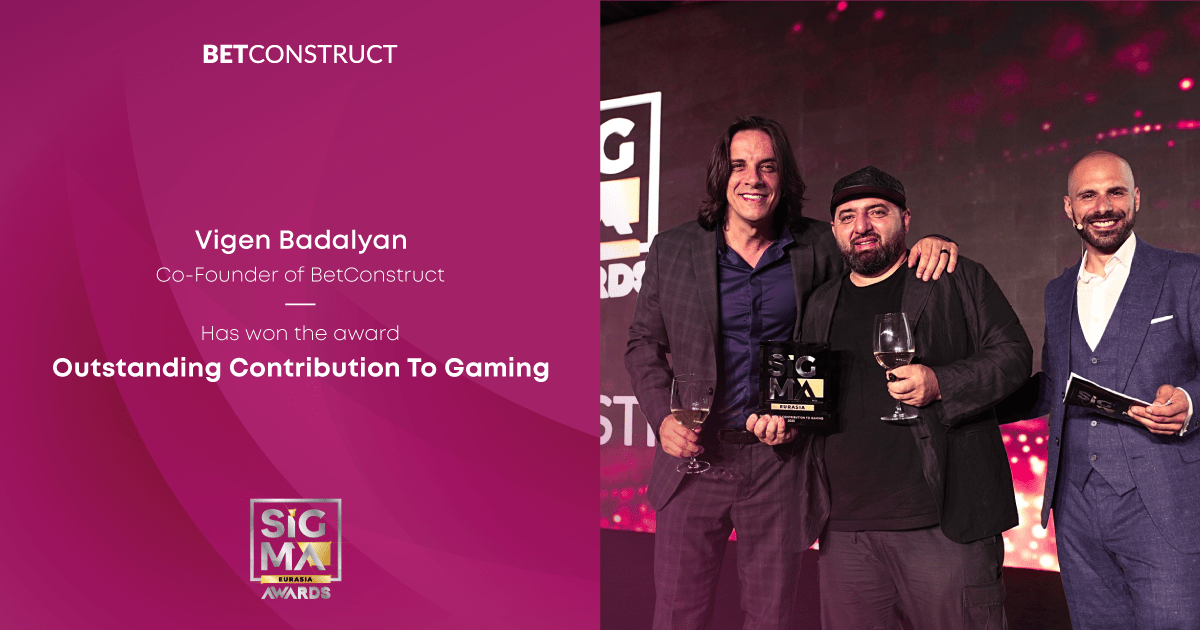 Co-Founder of BetConstruct, Vigen Badalyan, Wins Outstanding Contribution to Gaming Award at SIGMA Eurasia