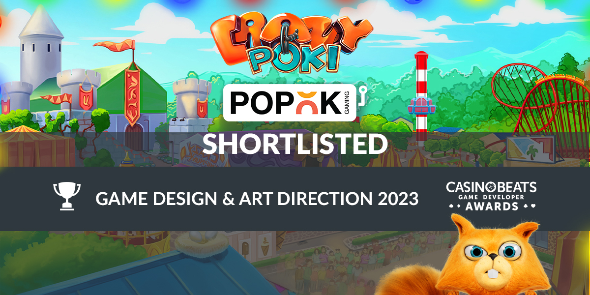 PopOK Gaming’s Crazy Poki has been shortlisted for CasinoBeats Game Developer Awards