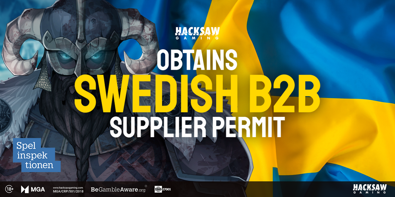 Hacksaw Gaming Secures Swedish B2B Gaming License