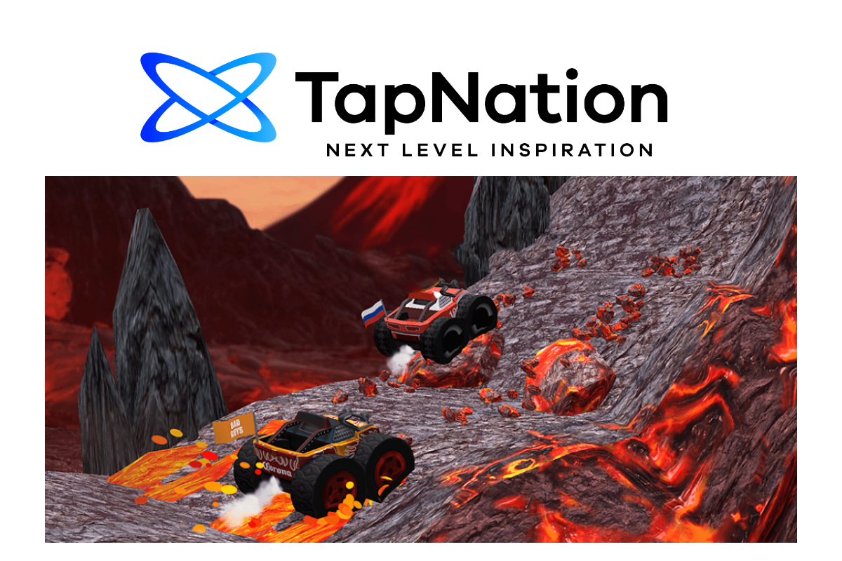 Race against other players to earn crypto in TapNation mobile game Rock Crawling