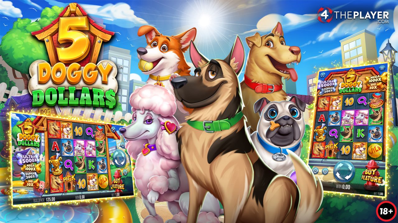 Unleash the Fun with 5 Doggy Dollars: 4ThePlayer’s Latest Tail-Wagging Slot!