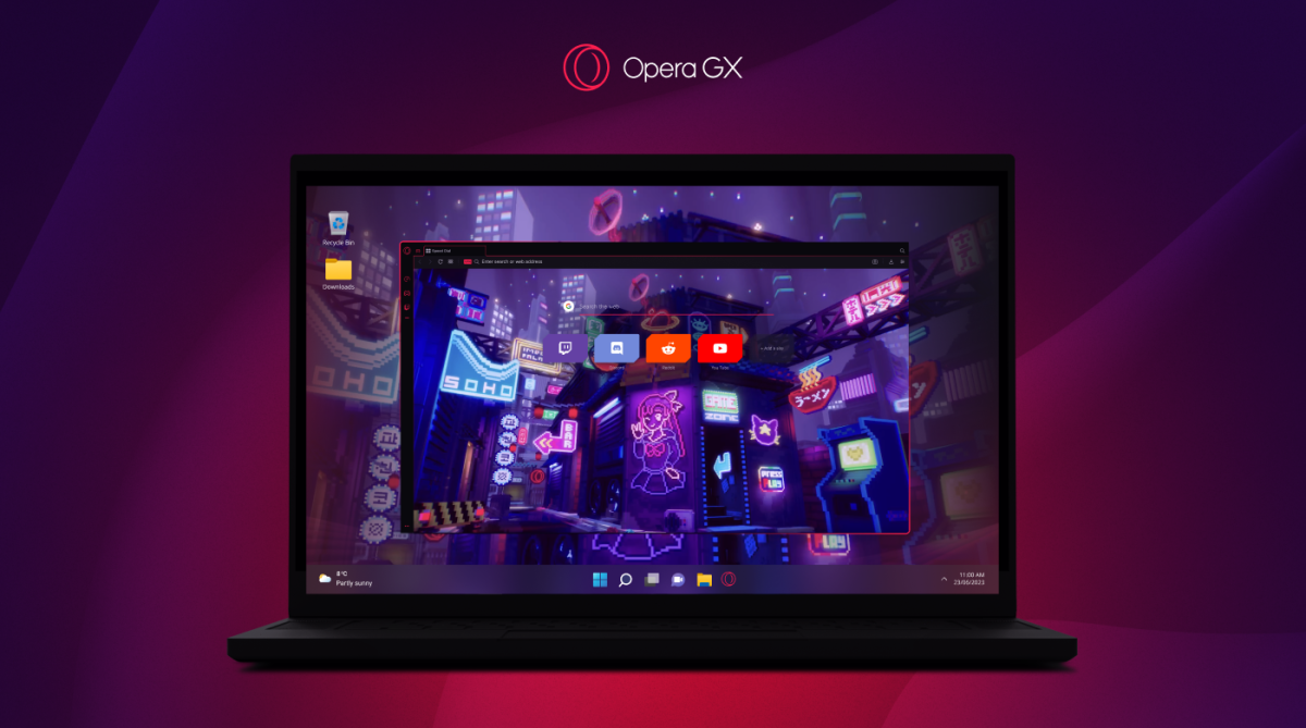 Opera GX becomes the first browser to allow users to set a game as their browser and Windows background