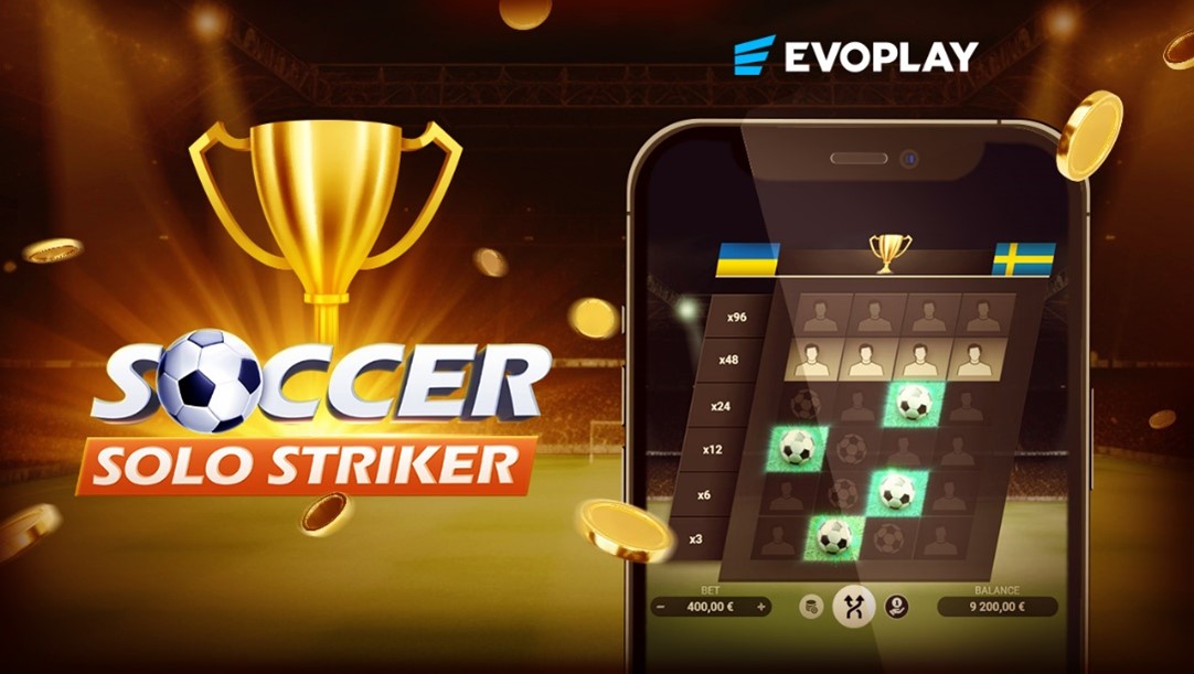 Take a shot to climb the rankings in Evoplay’s latest release Soccer Solo Striker