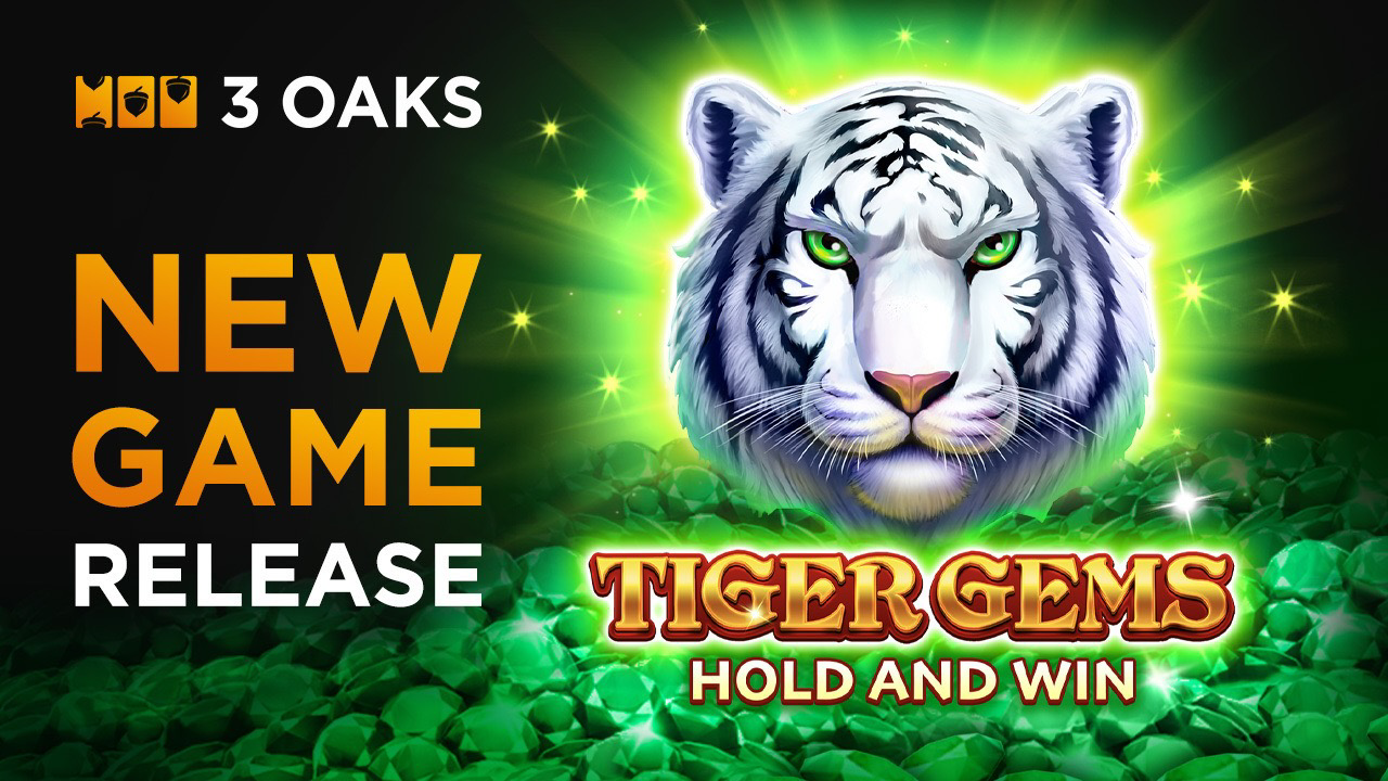 Prepare to be dazzled in the jungle in 3 Oaks Gaming’s Tiger Gems: Hold and Win