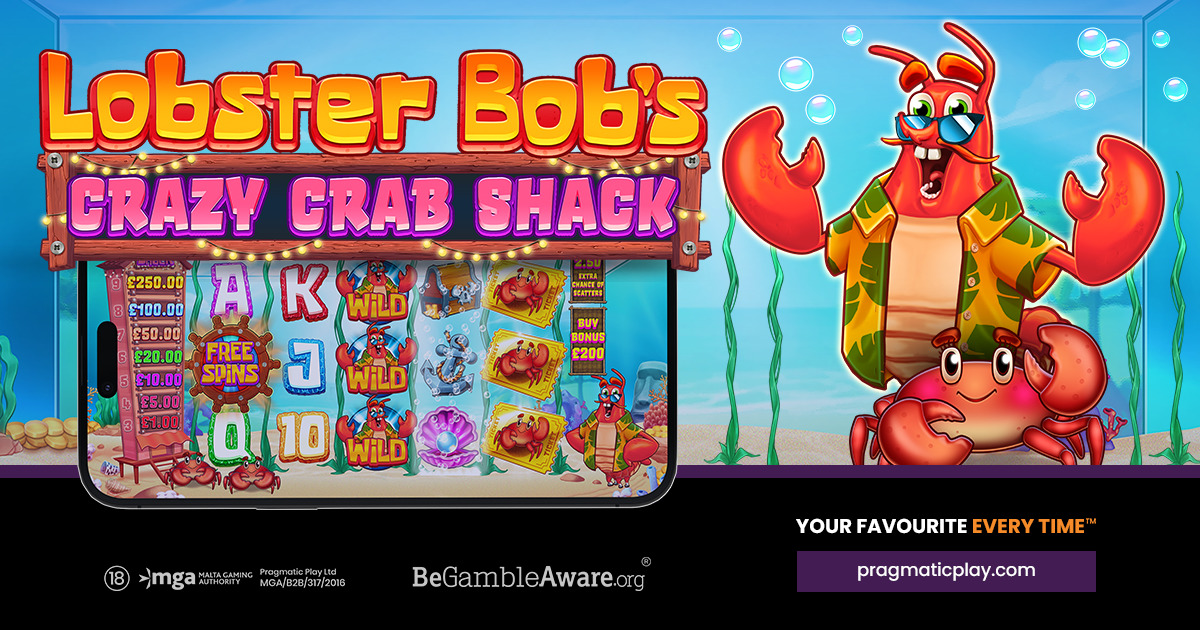 PRAGMATIC PLAY HEADS UNDER THE SEA TO LOBSTER BOB’S CRAZY CRAB SHACK™