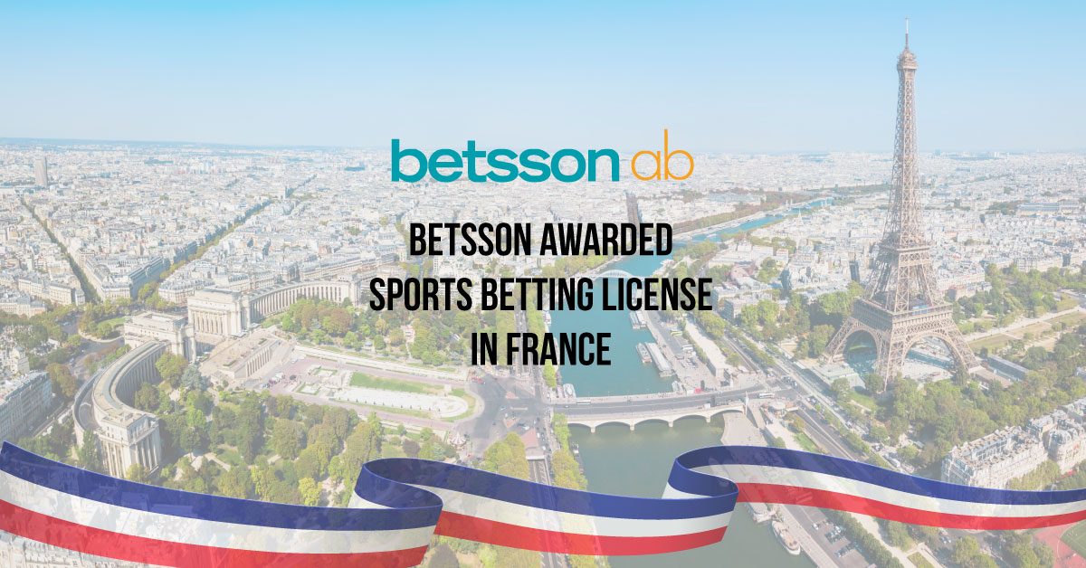 BETSSON SECURES SPORTS BETTING LICENSE IN FRANCE