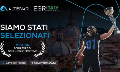 Altenar shortlisted for Sports Betting Provider at EGR Italy Awards 2023
