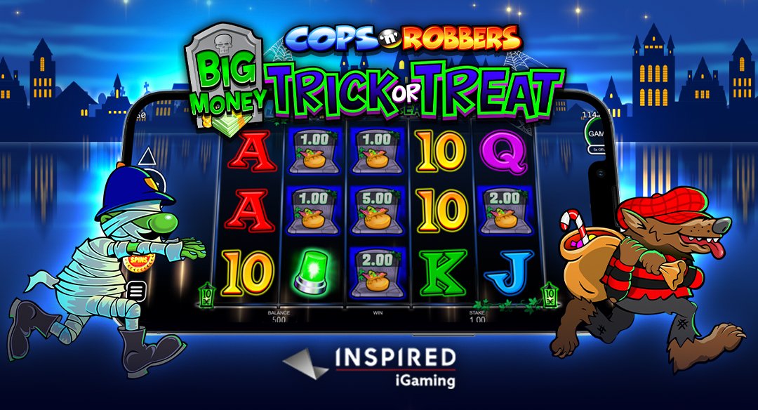 GET SPOOKY WITH INSPIRED’S LATEST HALLOWEEN SLOT: COPS ‘N’ ROBBERS BIG MONEY TRICK OR TREAT