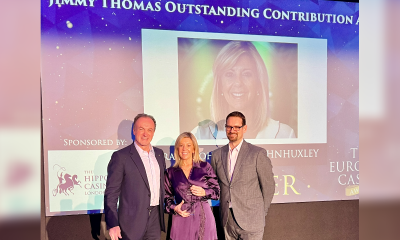 TCSJOHNHUXLEY’s Tracy Cohen receives The Jimmy Thomas Outstanding Contribution Award at The European Casino Awards 2024
