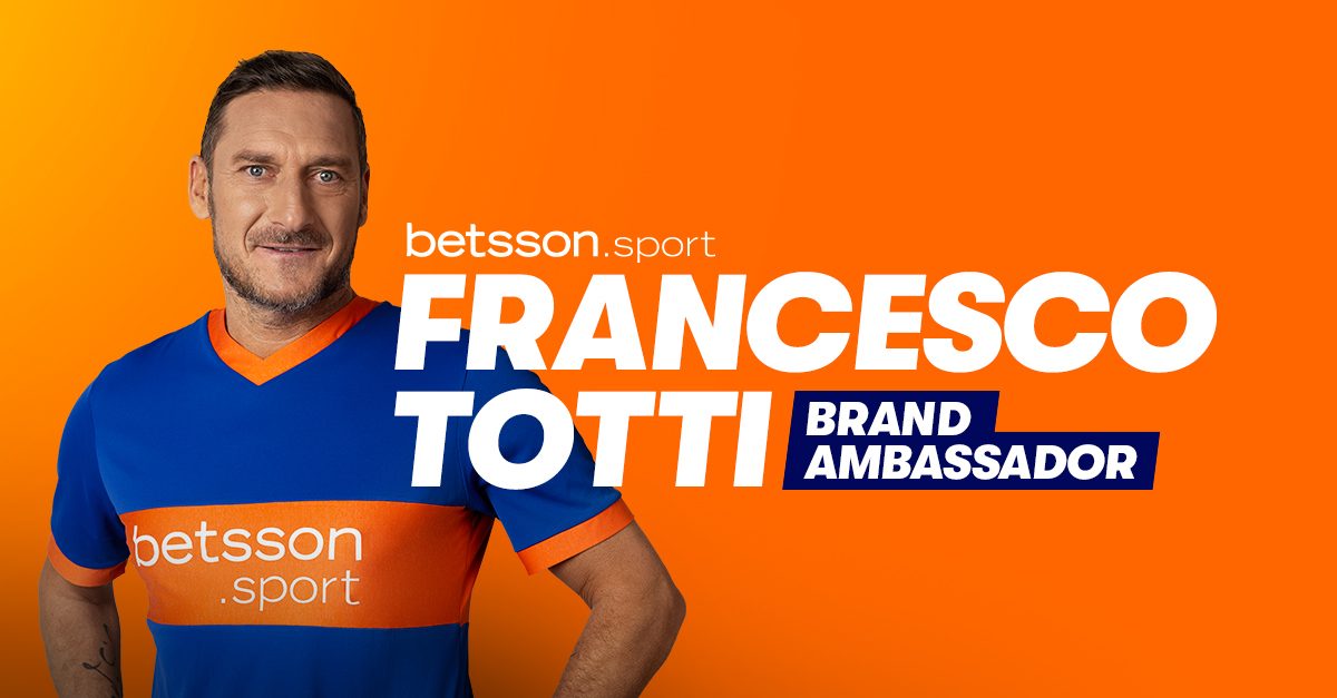 BETSSON.SPORT DEBUTS IN ITALY WITH FRANCESCO TOTTI AS AMBASSADOR