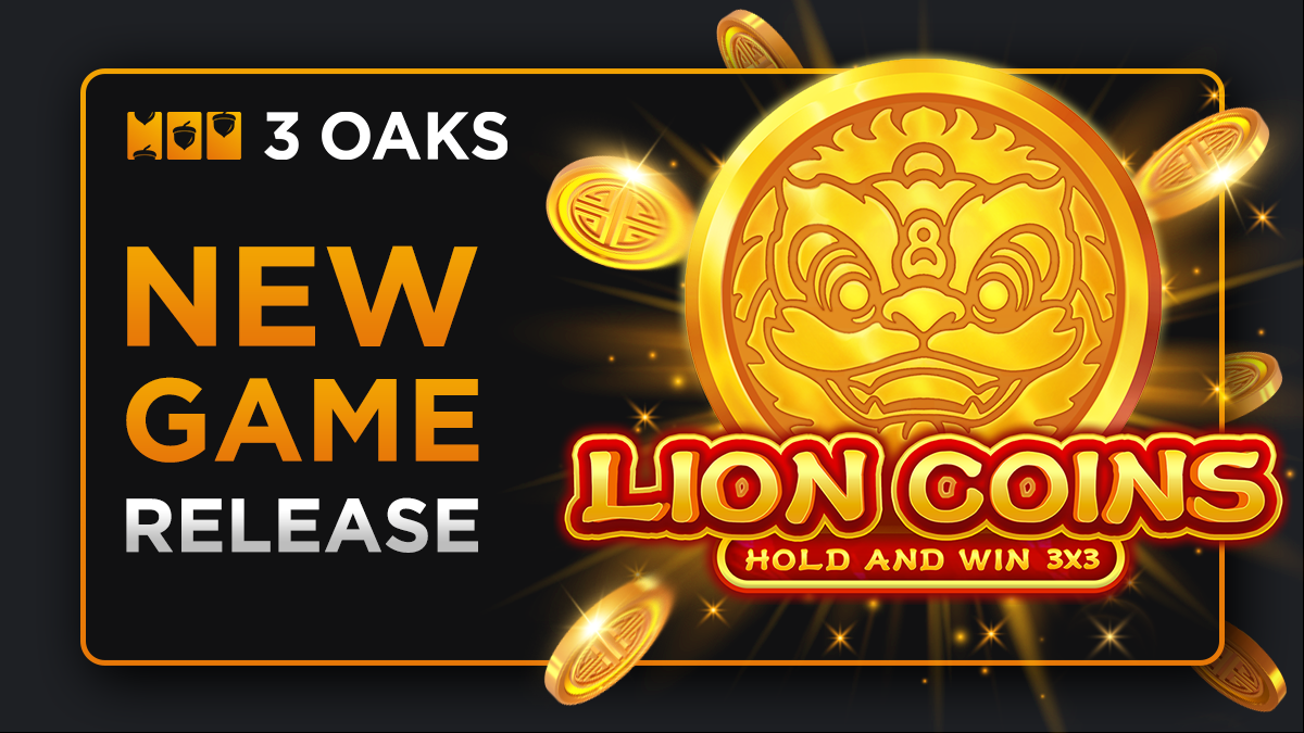 Roaring riches await in 3 Oaks Gaming’s Lion Coins: Hold and Win 3x3