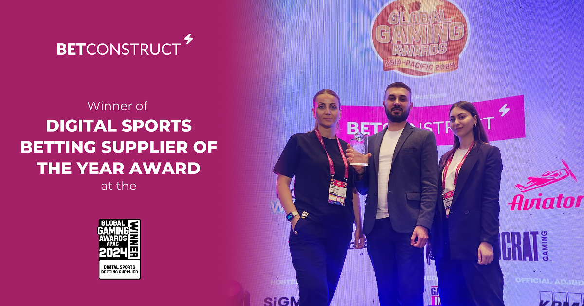 BetConstruct Wins Digital Sports Betting Supplier at Global Gaming Awards Asia-Pacific 2024