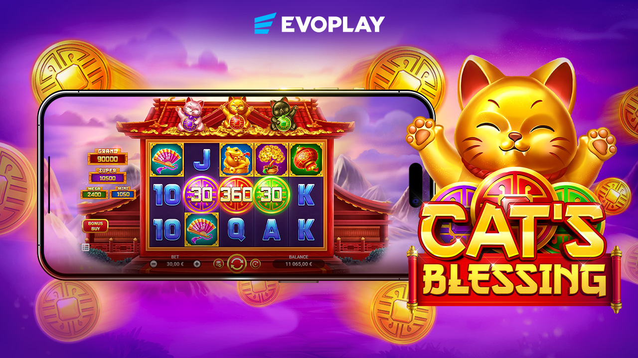 Coloured coins provide bonus boosters in Evoplay’s latest release Cat’s Blessing