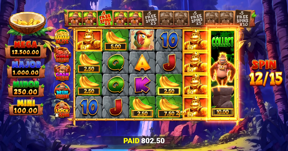 Blueprint Gaming returns to the depths of the jungle in King Kong Cash™: Even Bigger Bananas 2