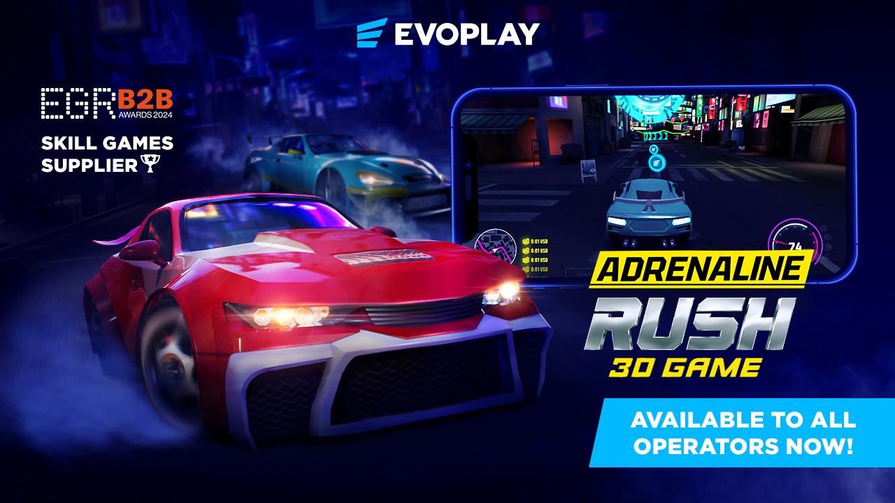 Evoplay introduces action-packed skill-based title Adrenaline Rush to wider operator network