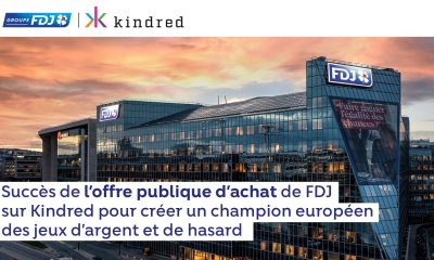 FDJ’s tender offer for Kindred succeeds, creating a European gaming champion