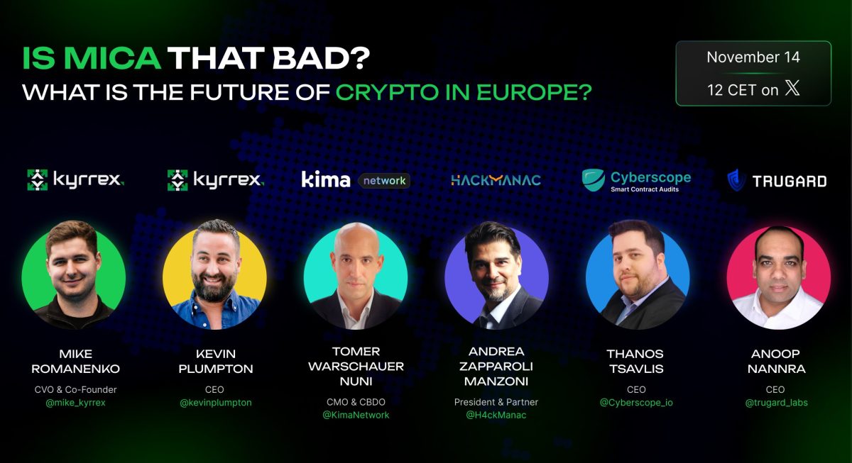 Kyrrex to host online panel discussion on MiCA and the future of crypto in Europe