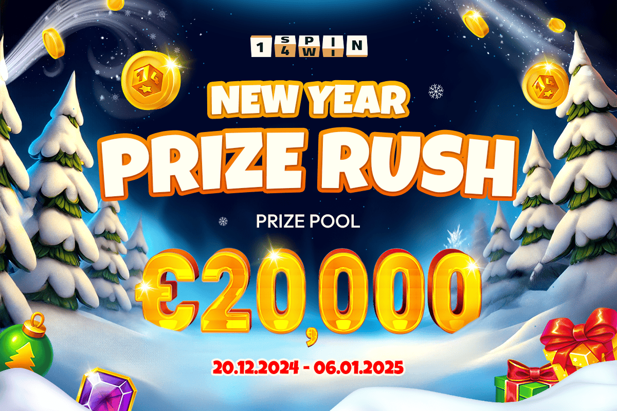 The holiday season is about to get even more exciting with 1spin4win’s brand-new “New Year Prize Rush” network promotion, featuring a €20,000 prize pool.