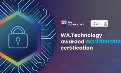 WA.Technology awarded ISO 27001:2022 certification